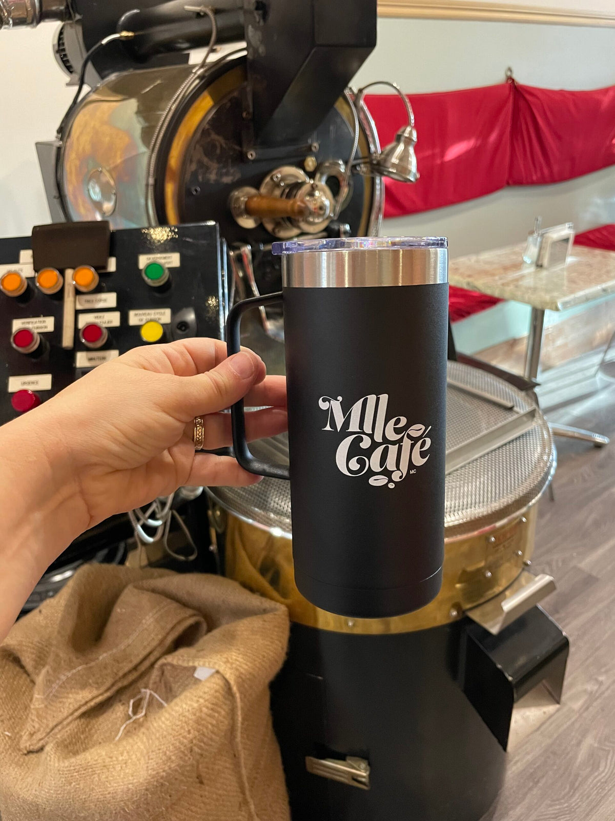 Tasse Thermos Noire Mlle -  17 Oz